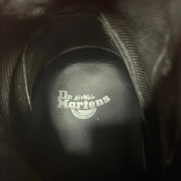 Dr Martens- Black Leather Militia Combat Boots -18 hole - Picture 7 of 14